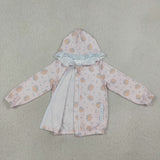 Pumpkin Sky Blue Plaid Ruffles Pink Girls Hoodie Top