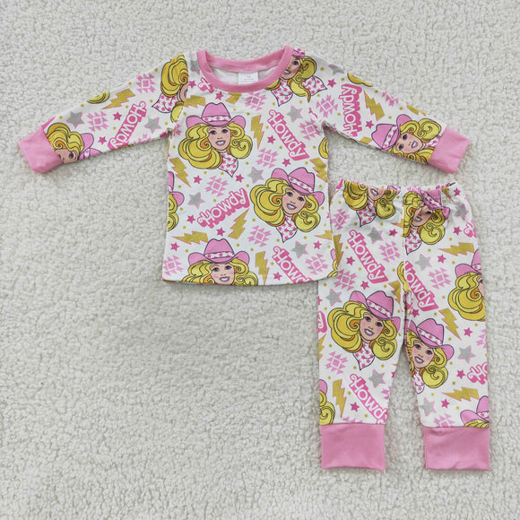 Howdy Dolls Pink Girls Long Sleeve Pajamas