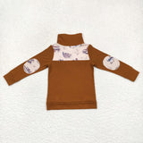 Duck Polo Brown Boys Long Sleeve Top