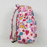 Dinosaur Heart Floral Pink Backpack