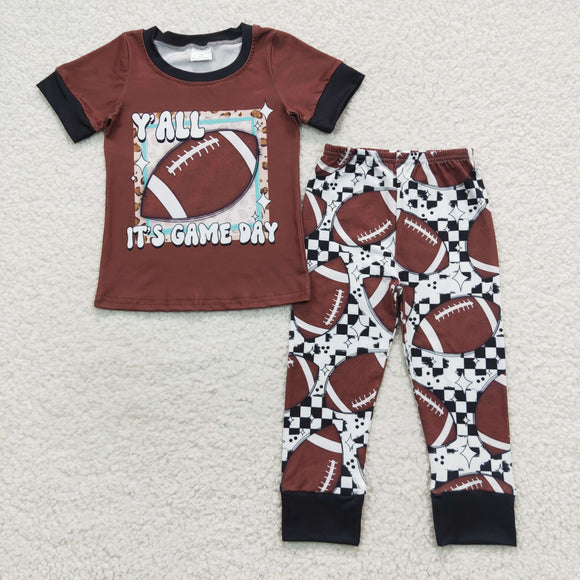 Game Day Football Boys Short Sleeve+Trousers Sets