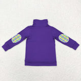 Dog Plaid Purple Boys Mardi Gras Top