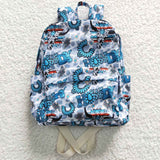 Howdy Gem Sky Blue Cow Print Backpack