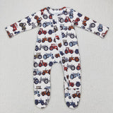 Promotional Truck Tractor Boys Fall Romper