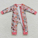 HOHO Smile Pink Zipper Christmas Romper