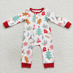 Gingerbread Tree Boys Christmas Romper