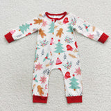 Gingerbread Tree Boys Christmas Romper