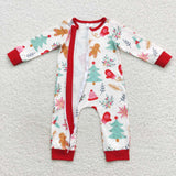 Gingerbread Tree Boys Christmas Romper