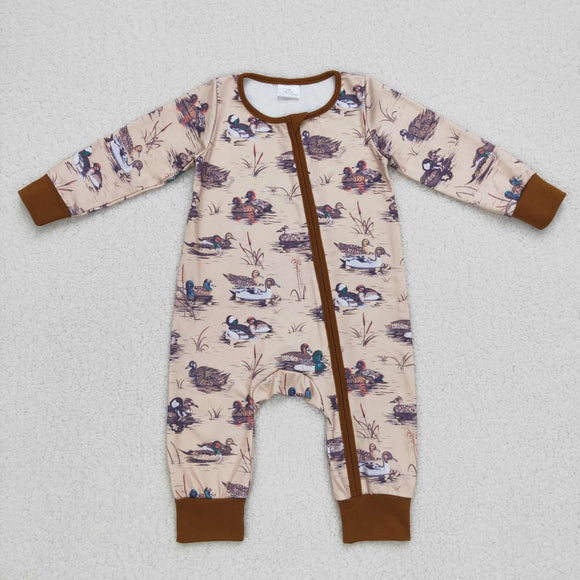 Duck Brown Boys Fall Romper