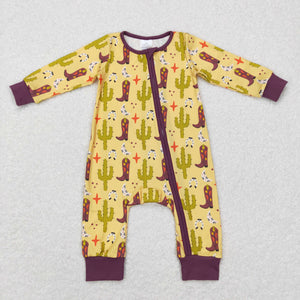 Boots Cactus Yellow Boys Fall Romper