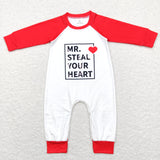 Mr. steal your heart Boys Valentines Romper