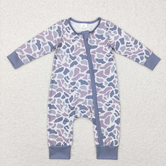 Camo Gray Boys Fall Romper