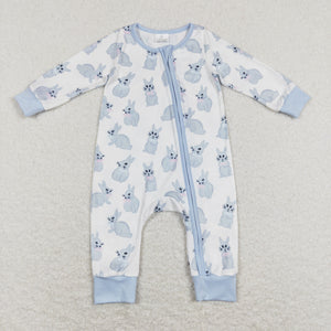 Bunny Blue Boys Easter Romper