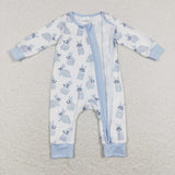 Bunny Blue Boys Easter Romper