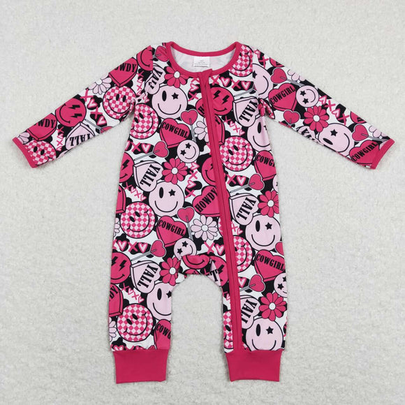 XOXO Smile Heart Hot Pink Girls Valentines Romper