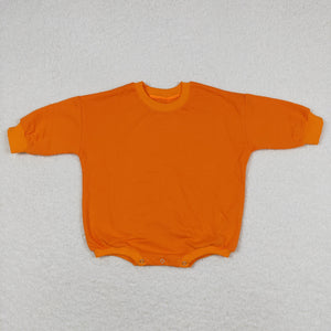 Solid Orange Baby Fall Romper