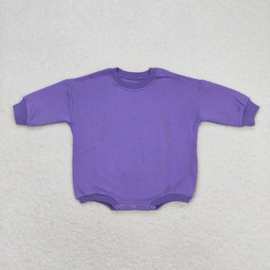 Solid Purple Baby Fall Romper