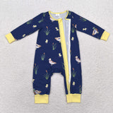 Duck Navy Yellow Boys Fall Romper