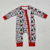 Moo-ey Cow Gray Boys Christmas Romper