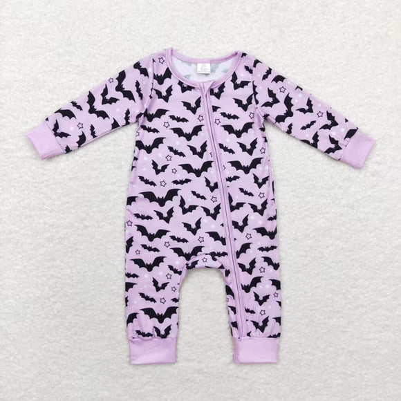 Bamboo Bats Purple Girls Halloween Romper