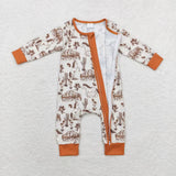 Bamboo Cactus Horse Boys Fall Romper