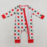 Bamboo Red Green Plaid Mommy & Me Baby Christmas Romper