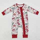 Bamboo Howdy Santa Cactus Red Girls Christmas Romper