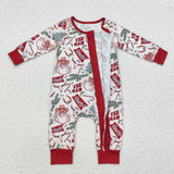 Bamboo Howdy Santa Cactus Red Girls Christmas Romper