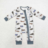 Bamboo Plane Boys Fall Romper