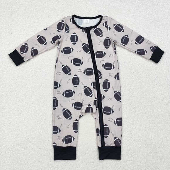 Bamboo Football Character Boys Fall Romper