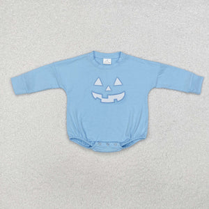 Smile Blue Boys Halloween Romper