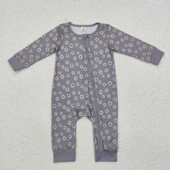 Bamboo Magritte Gray Girls Fall Romper