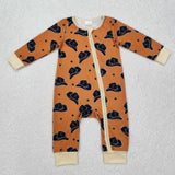 Hat Stars Brown Boys Fall Romper