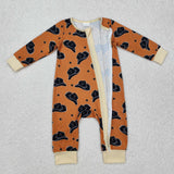 Hat Stars Brown Boys Fall Romper