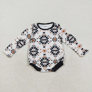 Azyec White Boys Fall Romper