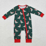 Bamboo Duck Green Boys Christmas Romper