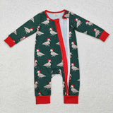 Bamboo Duck Green Boys Christmas Romper