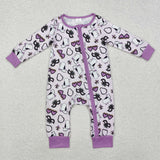 Glasses Purple Girls Mardi Gras Romper