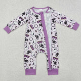 Glasses Purple Girls Mardi Gras Romper