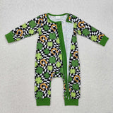 Clover Plaid Green Boys St. Patrick's Day Romper