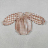 Turkey Leaves Smocked Girls Thanksgiving Romper