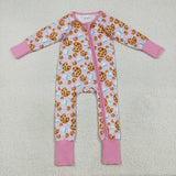 Cookies Milk Pink Girls Christmas Romper