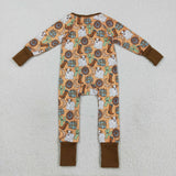 Moon Boots Cactus Cow Pumpkin Boys Halloween Romper