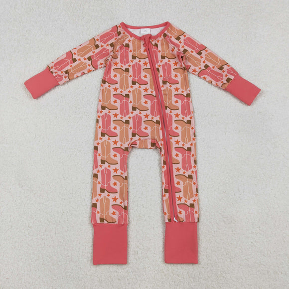 Stars Boots Girls Fall Romper