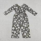 Floral Green Girls Jumpsuit