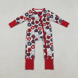 XOXO Heart Red Girls Valentines Romper
