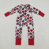 XOXO Heart Red Girls Valentines Romper