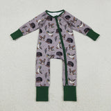 Duck Camo Cap Gray Green Boys Fall Romper