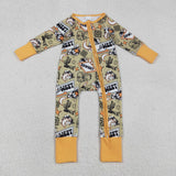 West Cowboy Cactus Moon Green Boys Fall Romper