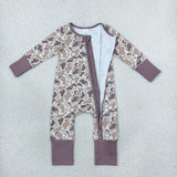 Brown Camo Boys Fall Romper